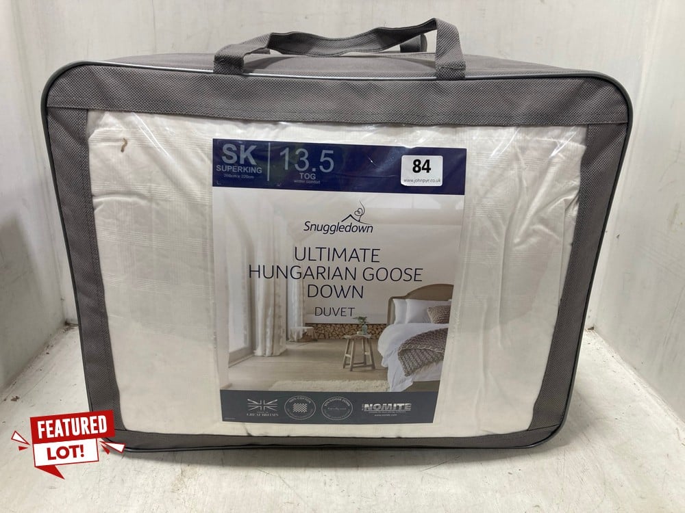 SNUGGLEDOWN ULTIMATE HUNGARIAN GOOSE DOWN SUPER KING DUVET 13.5 TOG