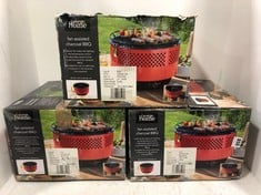 3 X GEORGE HOME FAN ASSISTED CHARCOAL BBQ