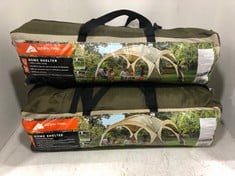 2 X OZARK TRAIL DOME SHELTER KHAKI