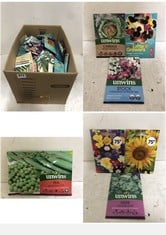 BOX OF ASSORTED SEEDS TO INCLUDE UNWINS LITTLE GROWERS SUNFLOWER TEDDY BEAR