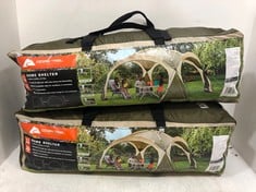 2 X OZARK TRAIL DOME SHELTER KHAKI