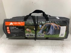 OZARK TRAIL 4 PERSON TUNNEL TENT GREY/ORANGE - RRP £99