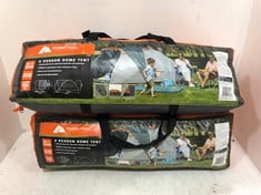 2 X OZARK TRAIL 4 PERSON DOME TENT GREY/ORANGE