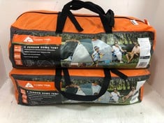 2 X OZARK TRAIL 4 PERSON DOME TENT GREY/ORANGE