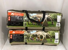 2 X OZARK TRAIL DOME SHELTER KHAKI