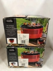 2 X GEORGE HOME FAN ASSISTED CHARCOAL BBQ