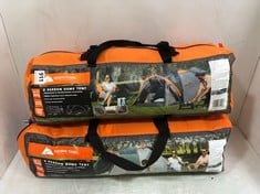 OZARK TRAIL 2 PERSON DOME TENT GREY/ORANGE AND OZARK TRAIL 4 PERSON DOME TENT GREY/ORANGE