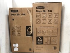 CURVER DECO BIN 40L AND CURVER DECO BIN 50L