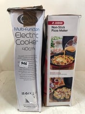 QUEST MULTI-FUNCTION ELECTRIC COOKER 40CM AND JUDGE NON-STICK PIZZA MAKER