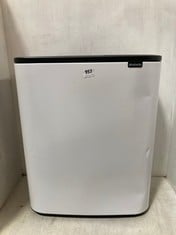 BRABANTIA BO TOUCH BIN HI, 2 X 30L IN FRESH WHITE - RRP £224