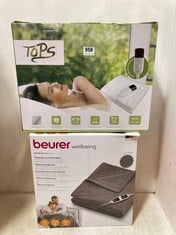 BEURER WELLBEING XXL COSY TAUPE HEATED OVER BLANKET AND TOPS ELECTRIC UNDERBLANKET