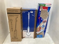 3 X ASSORTED ITEMS TO INCLUDE RUSSELL HOBBS STEAM & CLEAN LIGHTWEIGHT STEAM CLEANER