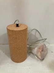 2 X STONE THE CROWS CORK TUBE HANGING LAMP - DIA 12CMS - TOTAL RRP £140