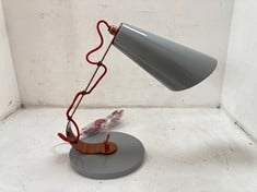 1 X STONE THE CROWS T DUCK SMALL DESK LAMP IN DARK GREY COPPER