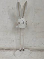 72 X STONE THE CROWS SMALL WOODEN STANDING RABBIT - HGT 30CM - TOTAL RRP £288