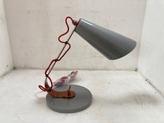 1 X STONE THE CROWS T DUCK SMALL DESK LAMP IN DARK GREY COPPER