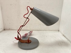 1 X STONE THE CROWS T DUCK SMALL DESK LAMP IN DARK GREY COPPER