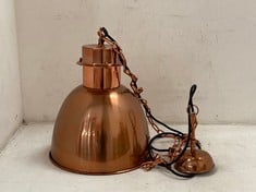 1 X STONE THE CROWS SMALL HANGING LAMP WITH CHAIN-DIA 28CMS - TOTAL RRP £100