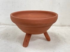 4 X STONE THE CROWS LARGE FOOTED BOWL - ORANGE - TOTAL RRP £64