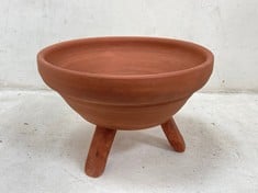 4 X STONE THE CROWS LARGE FOOTED BOWL - ORANGE - TOTAL RRP £64