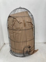 2 X STONE THE CROWS SET OF 3 WALL BIRDCAGES - HGT 41/50/64CM - TOTAL RRP £140