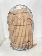 2 X STONE THE CROWS SET OF 3 WALL BIRDCAGES - HGT 41/50/64CM - TOTAL RRP £140