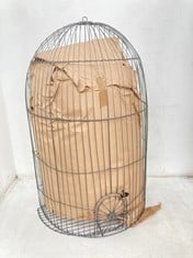 2 X STONE THE CROWS SET OF 3 WALL BIRDCAGES - HGT 41/50/64CM - TOTAL RRP £140