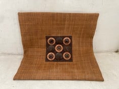 80 X STONE THE CROWS CUSHION COVER - OR / BROWN SQ -SQ 40CM - TOTAL RRP £1200