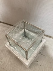 36 X STONE THE CROWS CUBE - GEOMETRIC CANDLE HOLDER - HEIGHT 10CM - TOTAL RRP £360