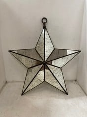 1 X STONE THE CROWS LARGE GLASS STAR LIGHTS (BROKEN GLASS) - HEIGHT 70CMS - TOTAL RRP £175