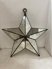 1 X STONE THE CROWS LARGE GLASS STAR LIGHTS (BROKEN GLASS) - HEIGHT 70CMS - TOTAL RRP £175