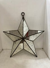 1 X STONE THE CROWS LARGE GLASS STAR LIGHTS (BROKEN GLASS) - HEIGHT 70CMS - TOTAL RRP £175