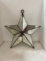 1 X STONE THE CROWS LARGE GLASS STAR LIGHTS (BROKEN GLASS) - HEIGHT 70CMS - TOTAL RRP £175