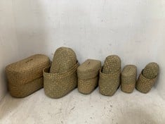 39 X STONE THE CROWS S/3 TALL LIDDED BASKETS - 3 ASSORTED ORTE - TOTAL RRP £429