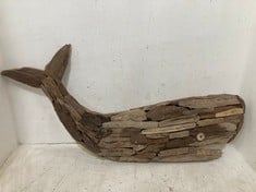 1 X STONE THE CROWS LARGE WHALE WALL ART - LENGTH 48CMS - TOTAL RRP £80