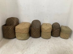 24 X STONE THE CROWS S/3 LOW LIDDED BASKETS - 3 ASSORTED ORTED - TOTAL RRP £288