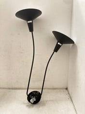 LA REDOUTE INTERIEURS LIDIA DOUBLE ARTICULATED METAL WALL LAMP BLACK GKI703 - RRP £125