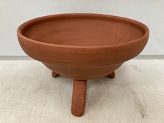 4 X STONE THE CROWS LARGE FOOTED BOWL - ORANGE - TOTAL RRP £64