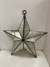 1 X STONE THE CROWS LARGE GLASS STAR LIGHTS (BROKEN GLASS) - HEIGHT 70CMS - TOTAL RRP £175