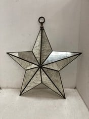 1 X STONE THE CROWS LARGE GLASS STAR LIGHTS (BROKEN GLASS) - HEIGHT 70CMS - TOTAL RRP £175