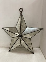 1 X STONE THE CROWS LARGE GLASS STAR LIGHTS (BROKEN GLASS) - HEIGHT 70CMS - TOTAL RRP £175