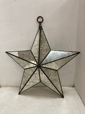 1 X STONE THE CROWS LARGE GLASS STAR LIGHTS (BROKEN GLASS) - HEIGHT 70CMS - TOTAL RRP £175