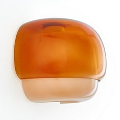 LA REDOUTE INTERIEURS KINOKO COLOURED GLASS WALL LIGHT ORANGE GJO348 - RRP £135