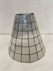 4 X STONE THE CROWS LARGE CONE WALL LANTERN-CAPIZ-HEIGHT 27CM - TOTAL RRP £96