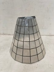 4 X STONE THE CROWS LARGE CONE WALL LANTERN-CAPIZ-HEIGHT 27CM - TOTAL RRP £96