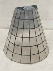 4 X STONE THE CROWS LARGE CONE WALL LANTERN-CAPIZ-HEIGHT 27CM - TOTAL RRP £96