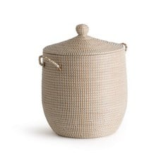 LA REDOUTE INTERIEURS NATALA 58CM HIGH WOVEN BASKET WITH LID GMY729 - RRP £70