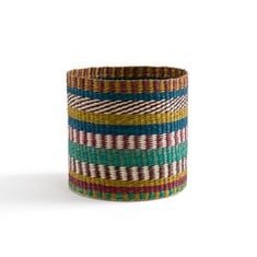 LA REDOUTE INTERIEURS NATURAL LAMPSHADE AND LA REDOUTE INTERIEURS BALIA MULTICOLOURED WOVEN BASKET GKK361 - RRP £44