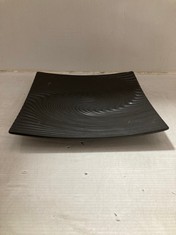 24 X STONE THE CROWS LARGE SQUARE DISH - BLACK - SQ 20CM - TOTAL RRP £144