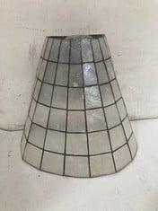 4 X STONE THE CROWS LARGE CONE WALL LANTERN-CAPIZ-HEIGHT 27CM - TOTAL RRP £96